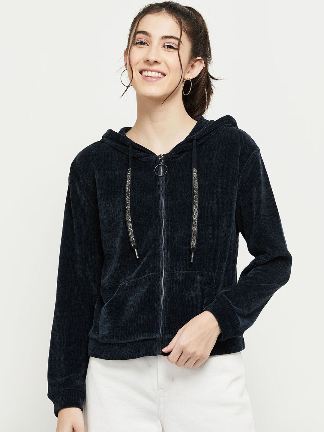 

max Women Teal Windcheater Tailored Jacket