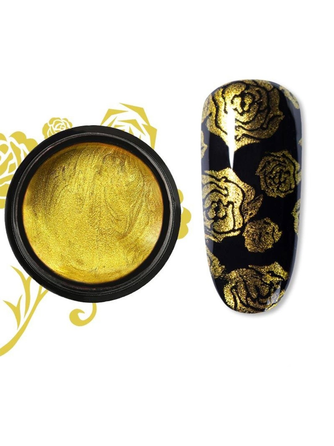 

ROSALIND Hybrid Vernis Semi Permanent UV Nail Art Stamping Nail Polish 5ml, Gold