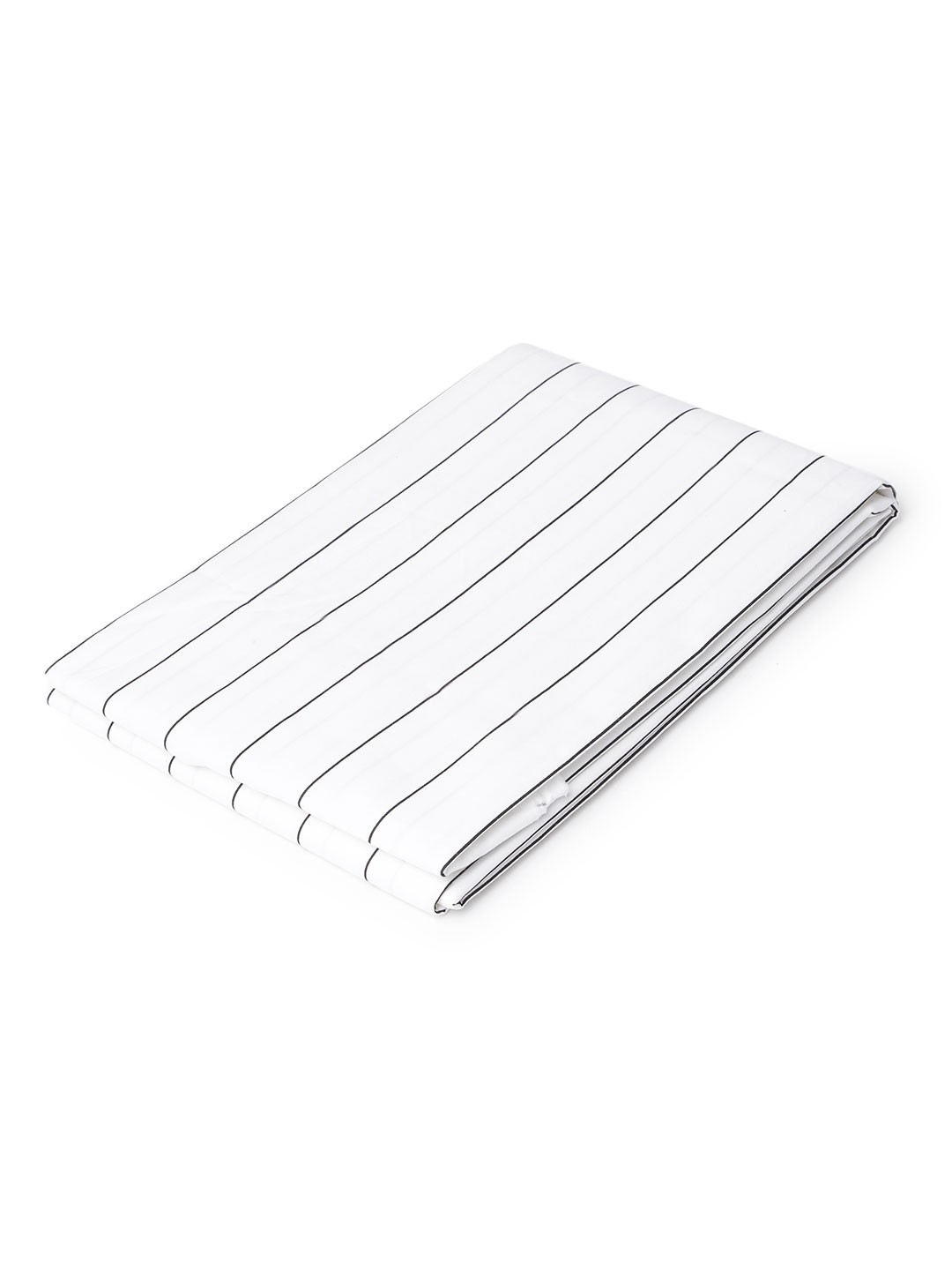 

LONDON CROSS Men White & Black Striped Pure Cotton Shirt Fabric