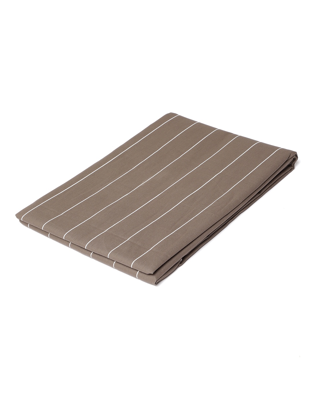 

LONDON CROSS Men Olive Brown & White Striped Pure Cotton Shirt Fabric