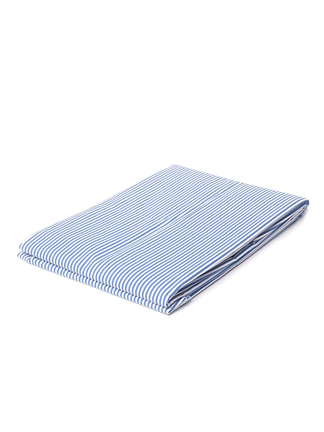 

LONDON CROSS Men White & Blue Striped Pure Cotton Shirt Fabric