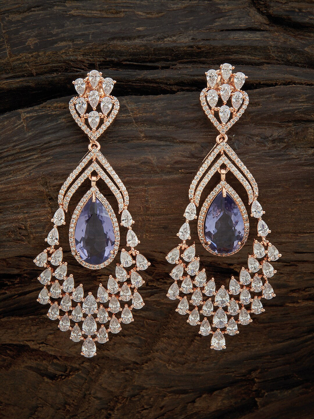 

Kushal's Fashion Jewellery Lavender Contemporary Drop Earrings