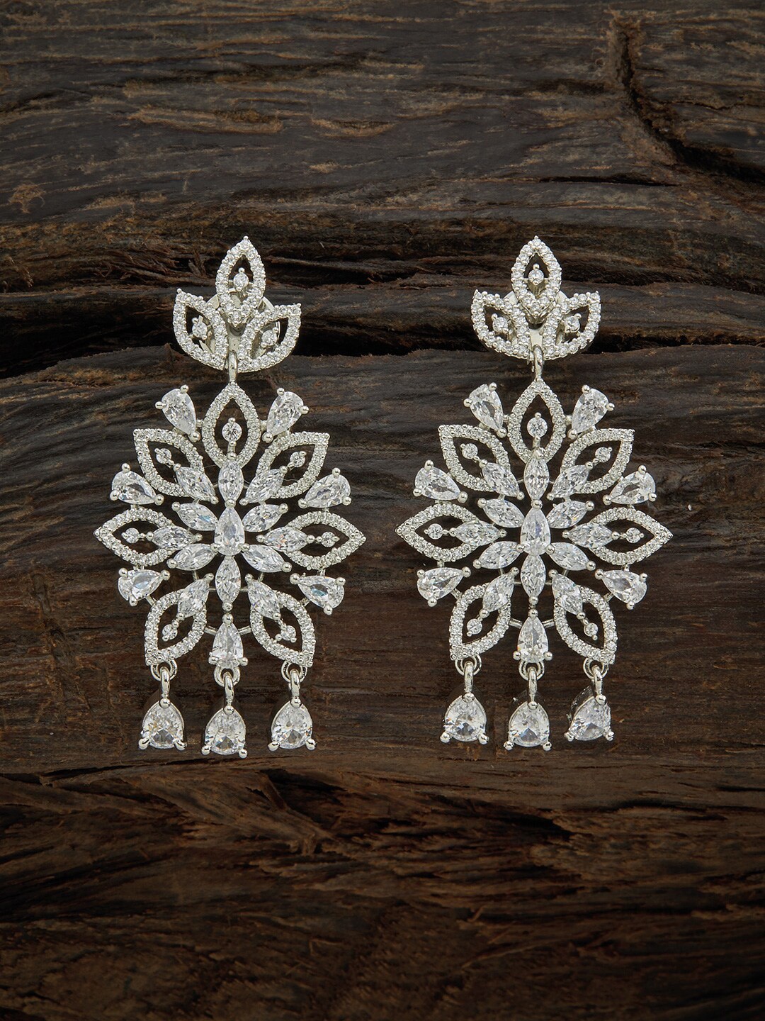 

Kushal's Fashion Jewellery White Contemporary Drop Earrings