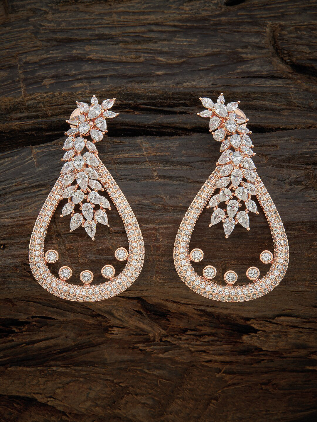 

Kushal's Fashion Jewellery White Gold Plated Contemporary Drop Earrings