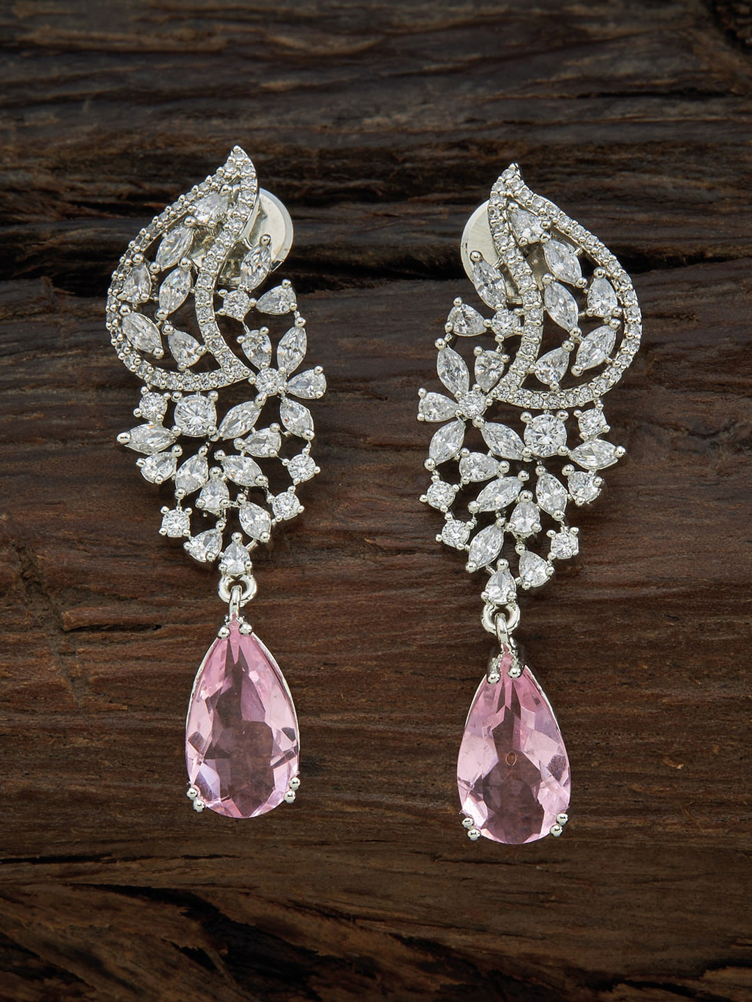 

Kushal's Fashion Jewellery Silver-Toned & White Contemporary Drop Earrings