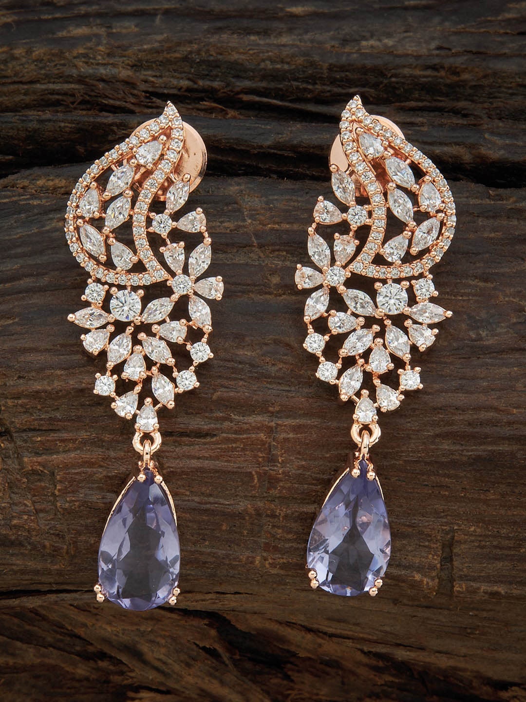 

Kushal's Fashion Jewellery Women Lavender & White Contemporary Drop Earrings