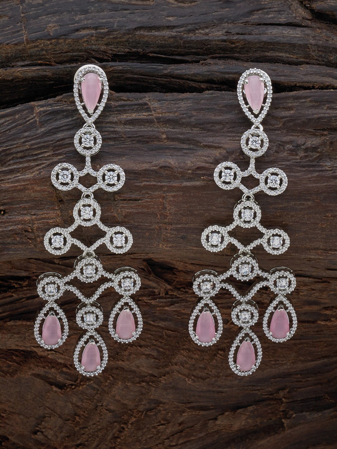 

Kushal's Fashion Jewellery Silver-Toned & White Contemporary Drop Earrings