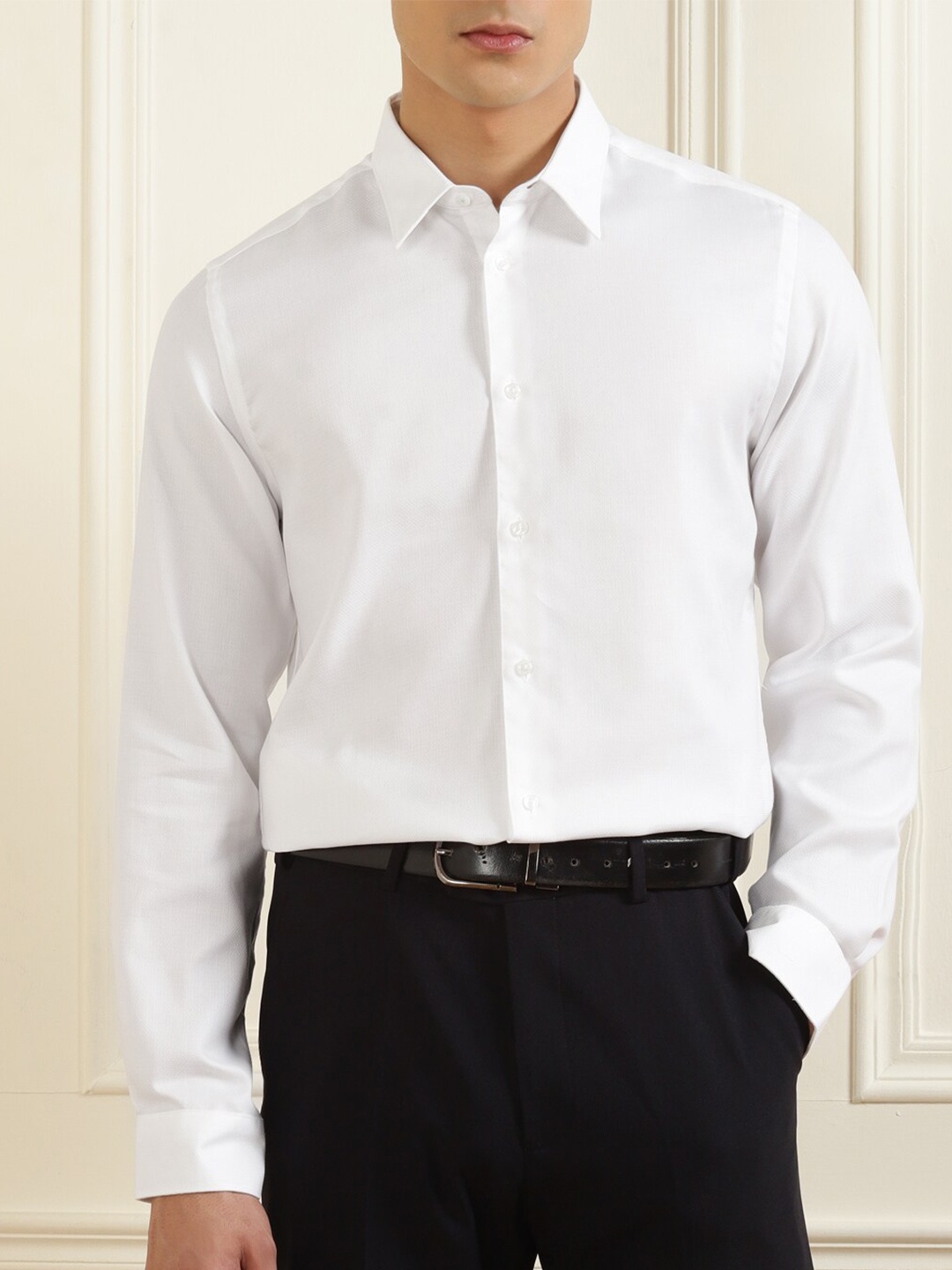 

Ted Baker Men White Solid Formal Cotton Shirt