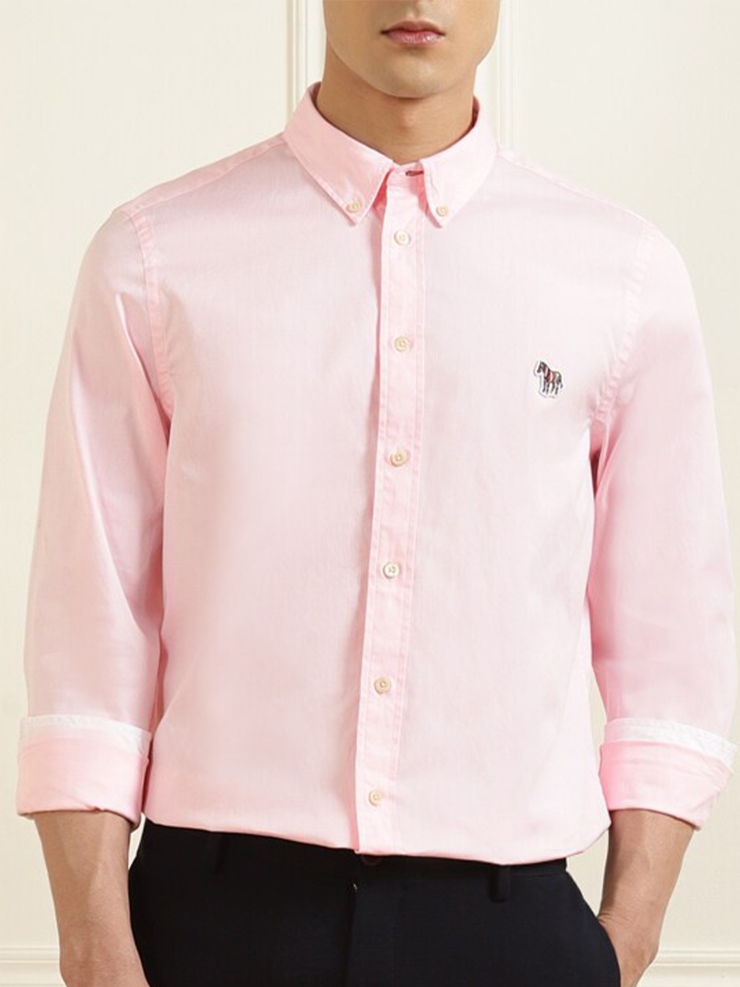 

PS By Paul Smith Men Pink Pure Cotton Formal Shirt