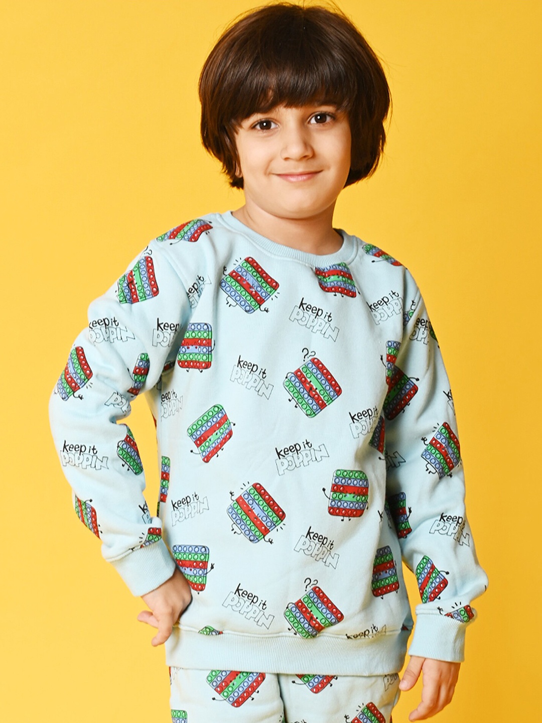 

Anthrilo Boys Blue Printed Sweatshirt