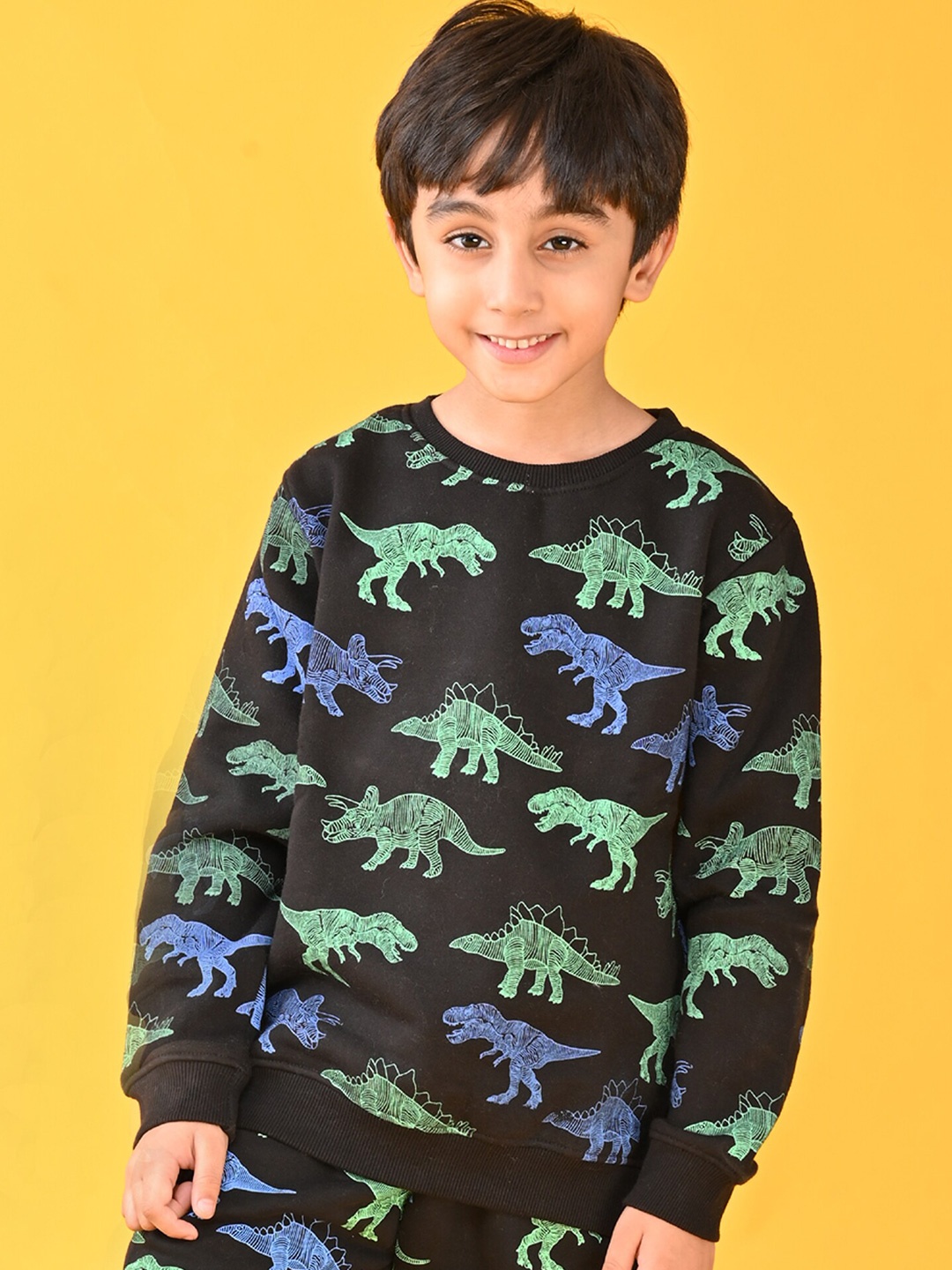 

Anthrilo Boys Black Printed Sweatshirt