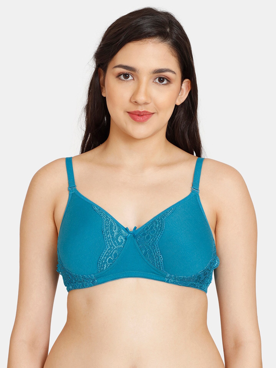 

Rosaline by Zivame Women Blue Lightly Padded Cotton Bra