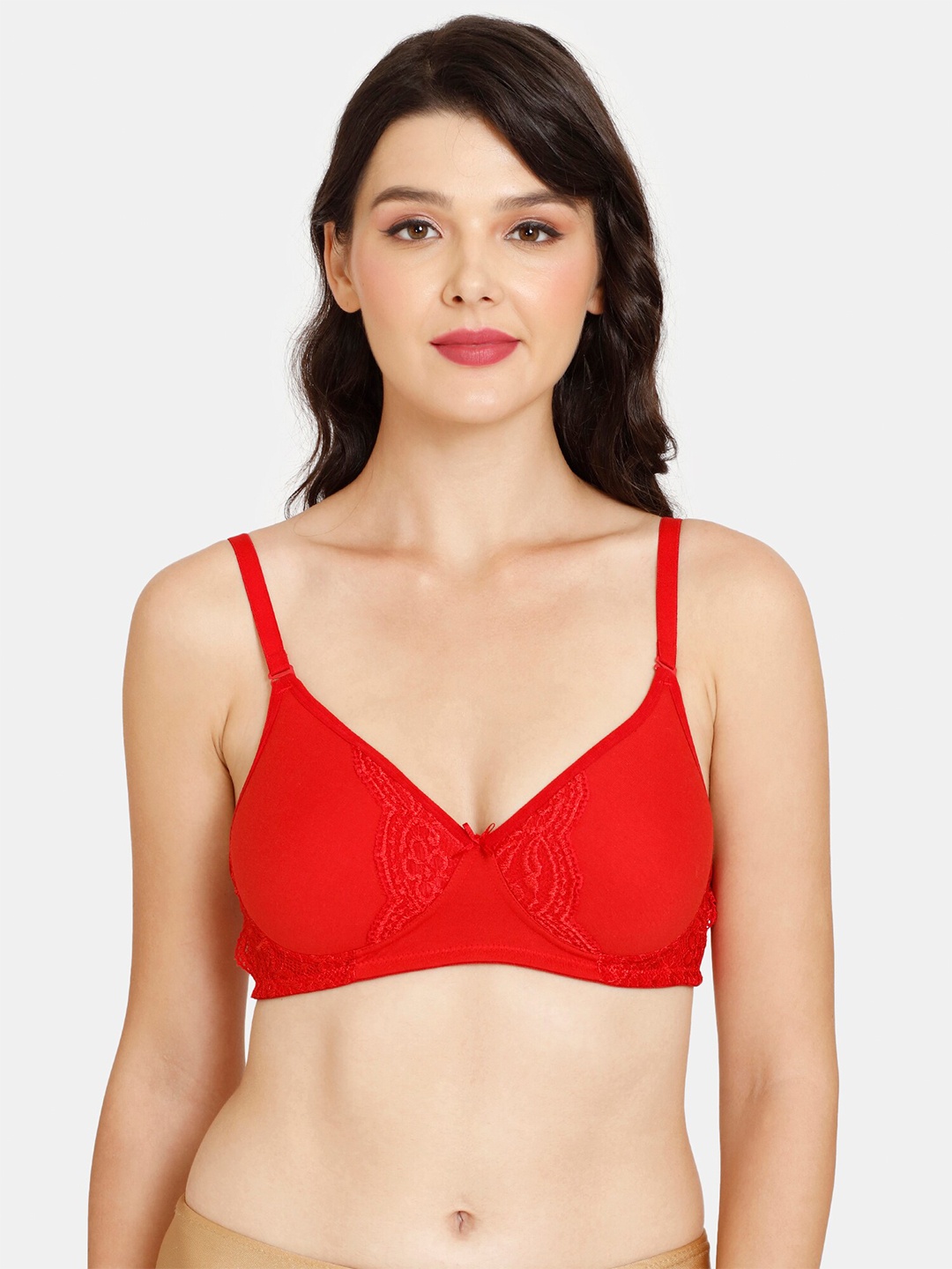 

Rosaline by Zivame Women Red Solid Lightly Padded T-shirt Bra