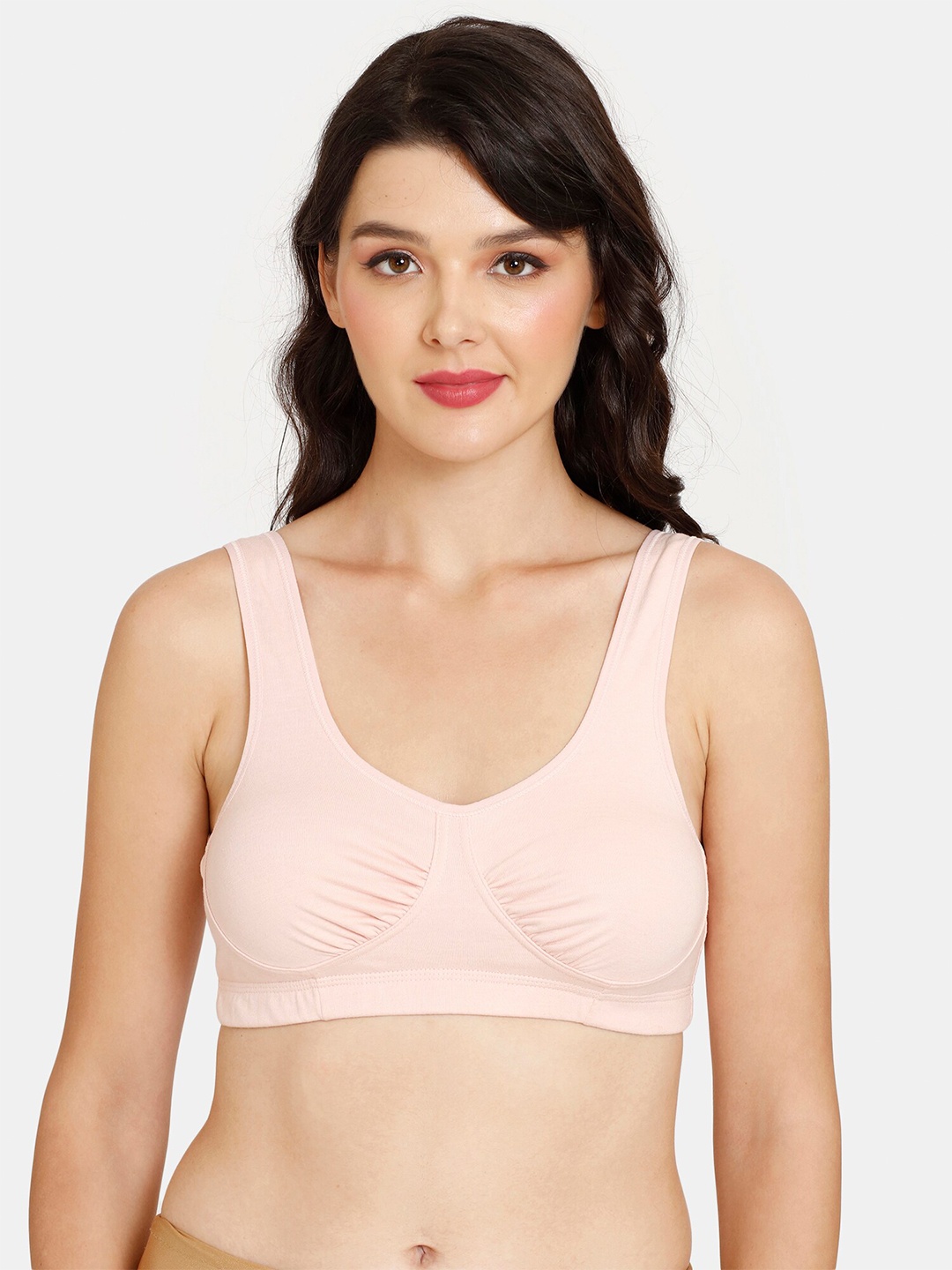 

Rosaline by Zivame Women Pink Solid Non Padded Bralette Bra