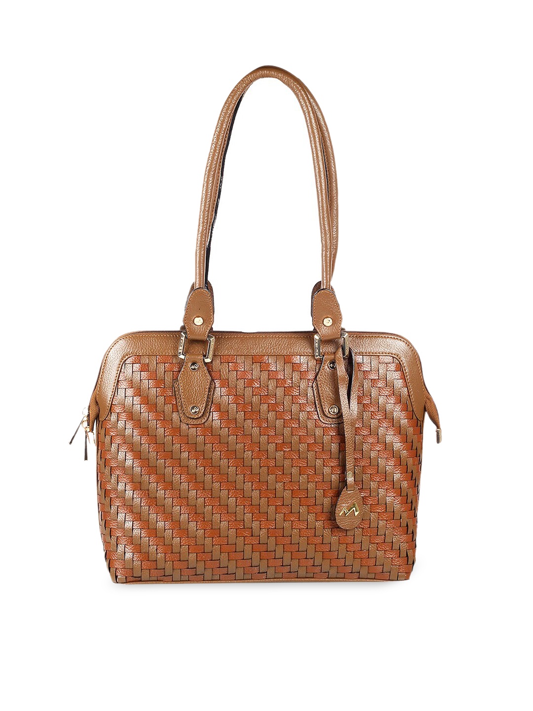 

Metro Tan Brown Leather Structured Shoulder Bag