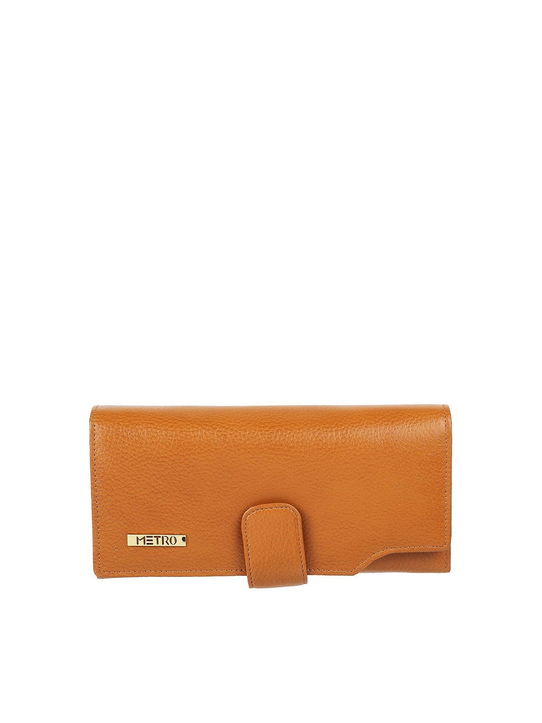 

Metro Women Tan Brown Leather Two Fold Wallet