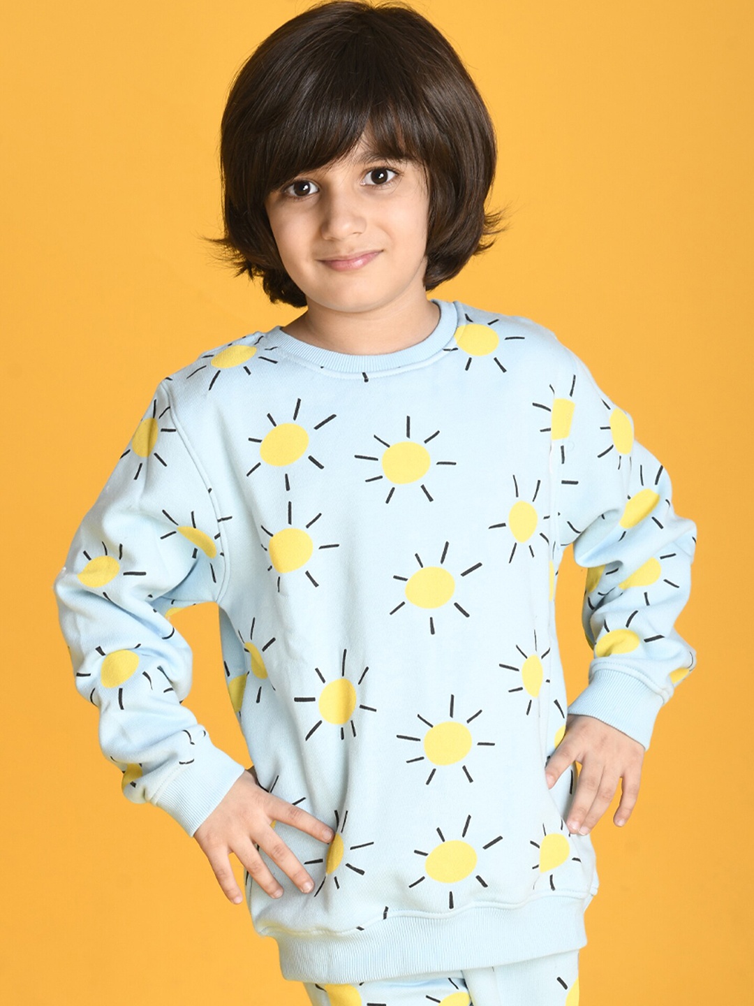

Anthrilo Boys Blue & Yellow Printed Sweatshirt