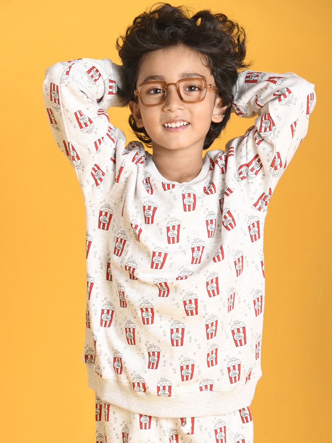 

Anthrilo Boys White Printed Sweatshirt