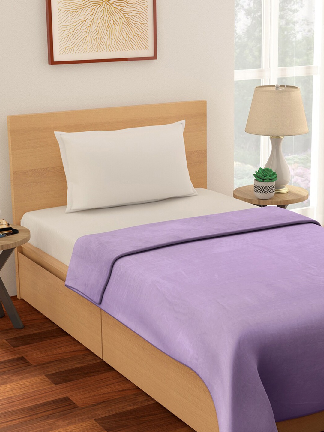 

Living scapes by Pantaloons Purple Mild Winter 300 GSM Single Bed Blanket