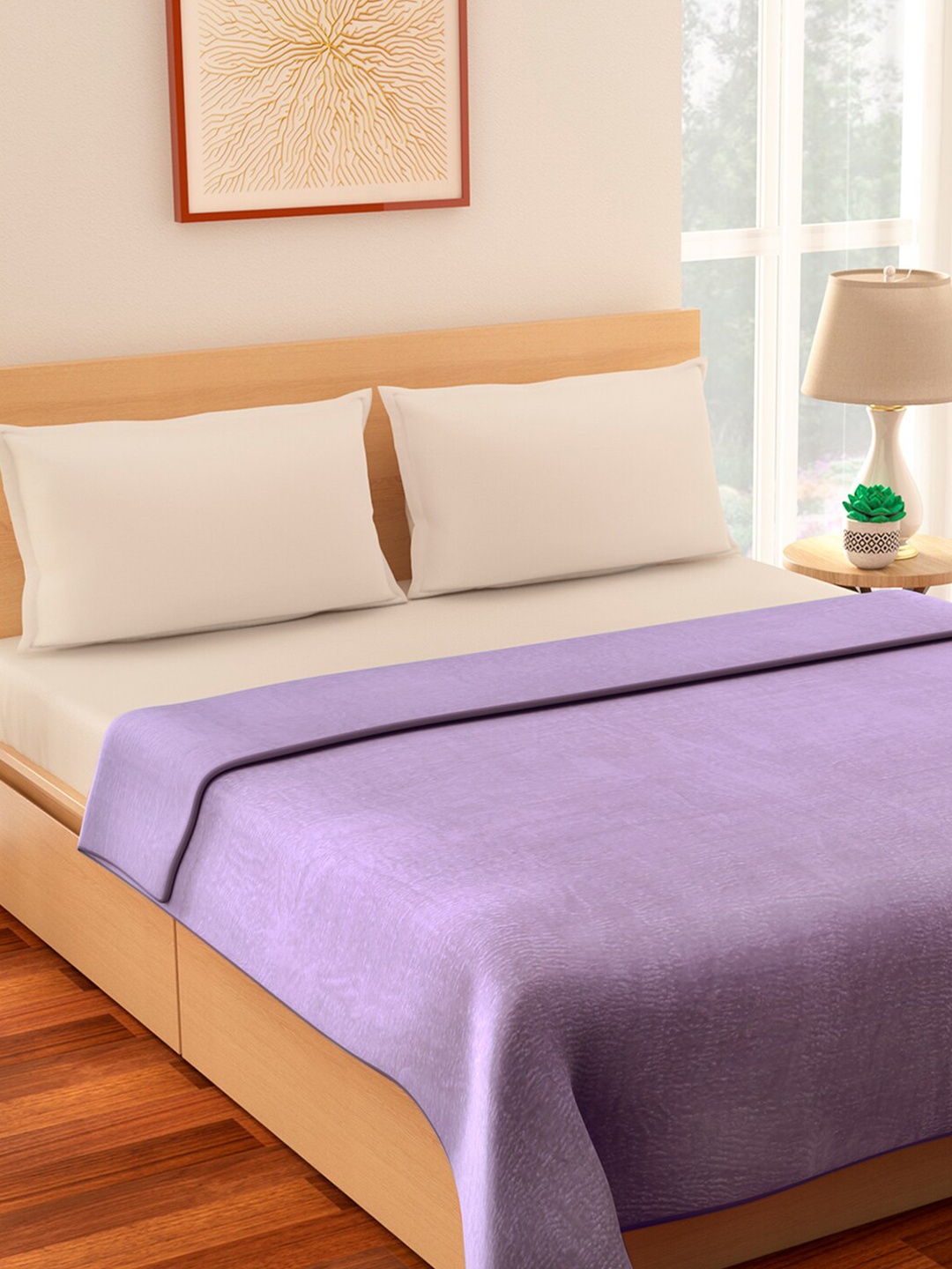 

Living scapes by Pantaloons Purple Mild Winter 300 GSM Single Bed Blanket