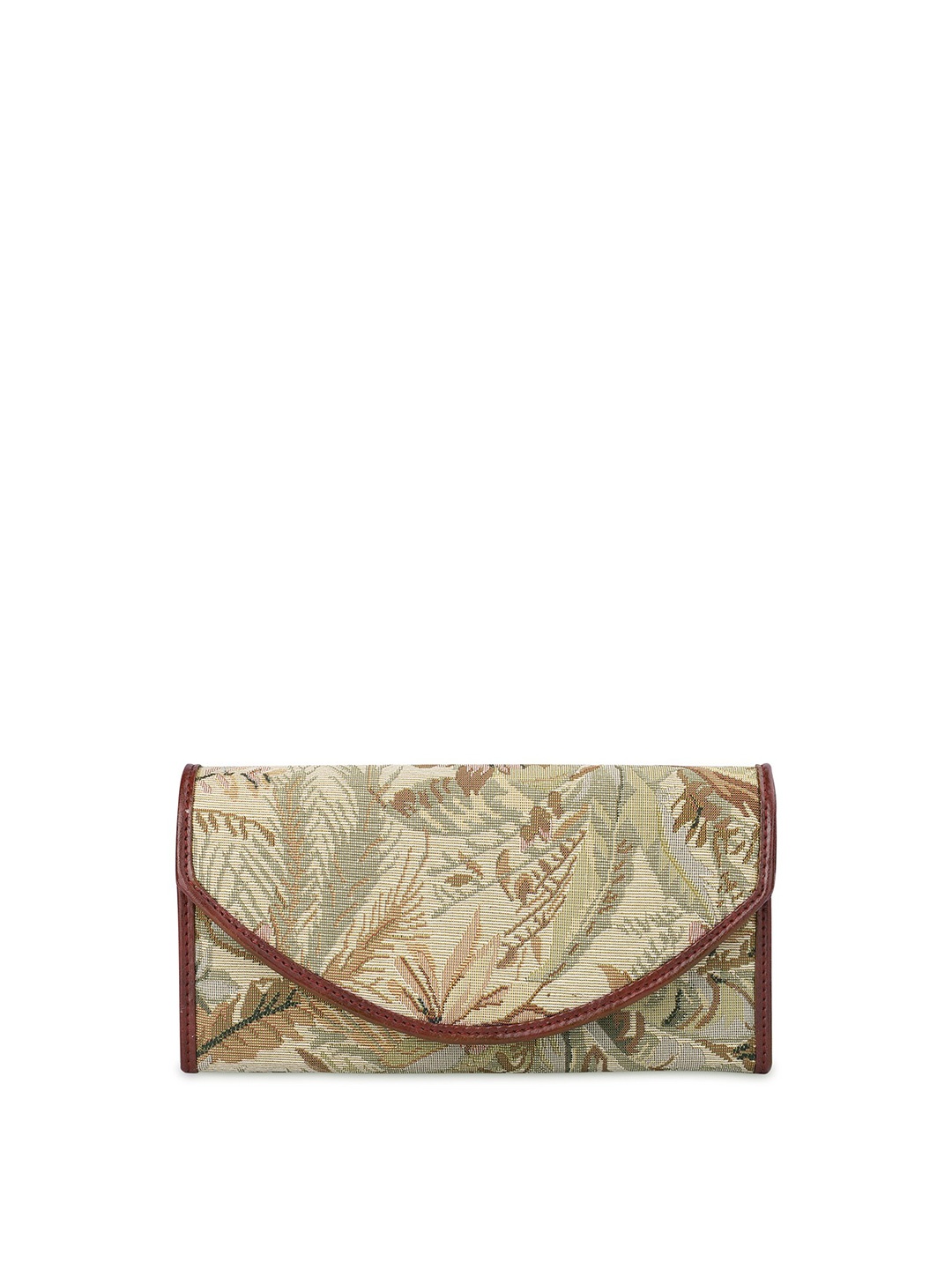 

THE CLOWNFISH Women Beige Floral Envelope