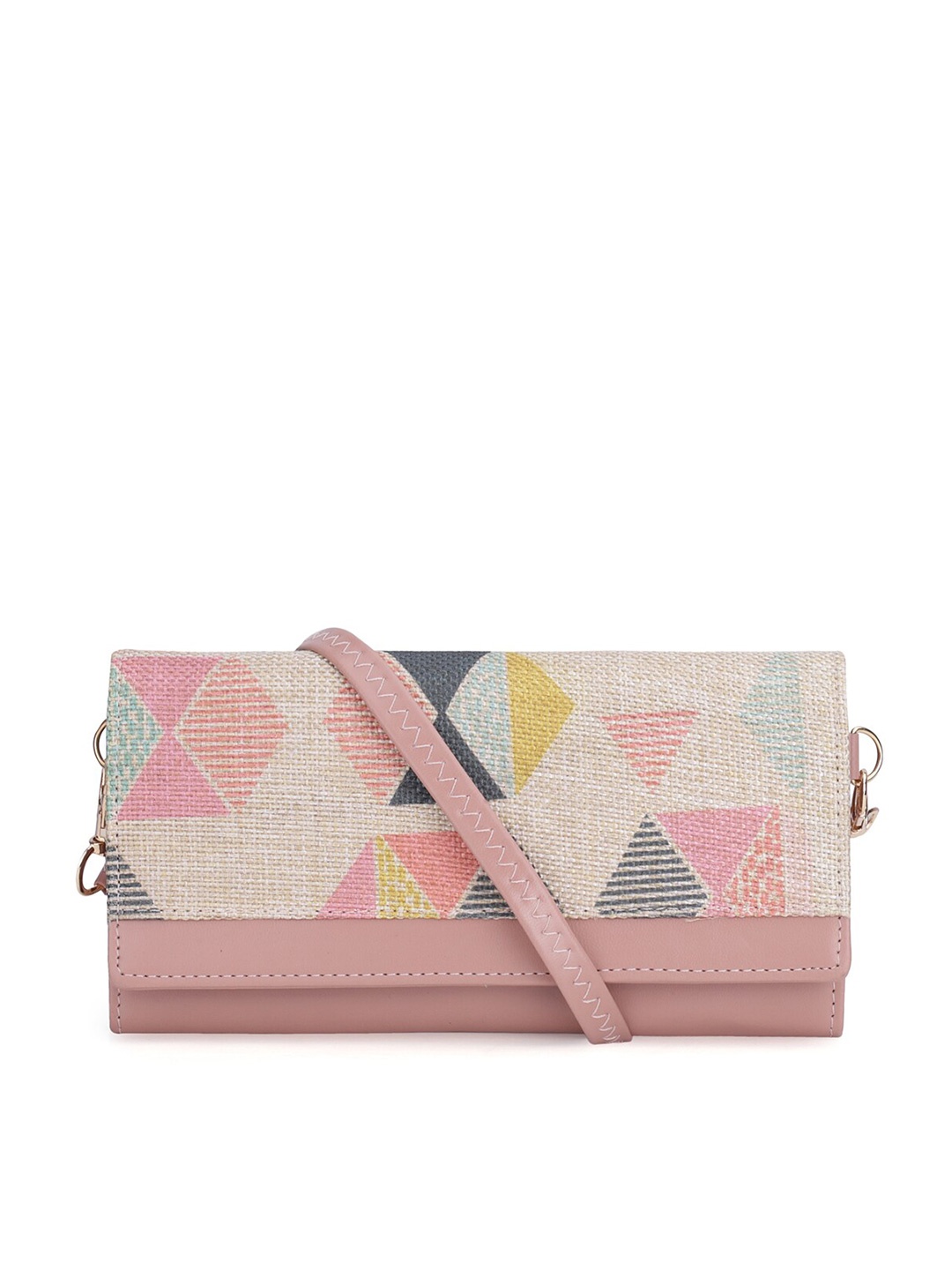 

THE CLOWNFISH Erika Multicoloured Geometric Envelope, Multi