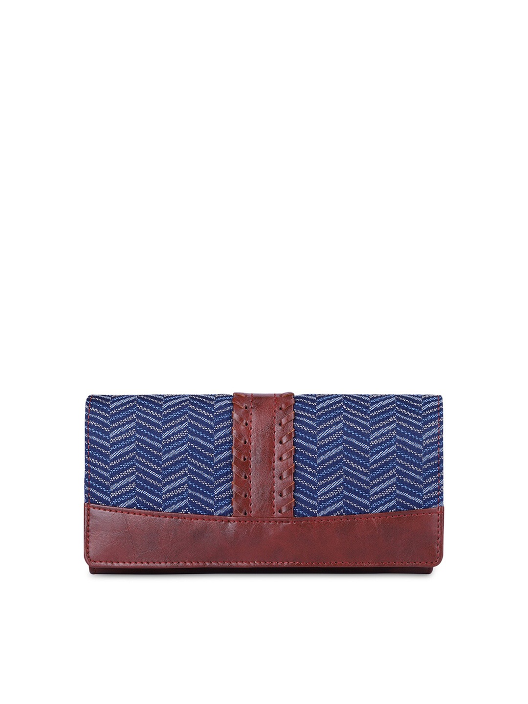 

THE CLOWNFISH Serina Blue & Maroon Geometric Envelope
