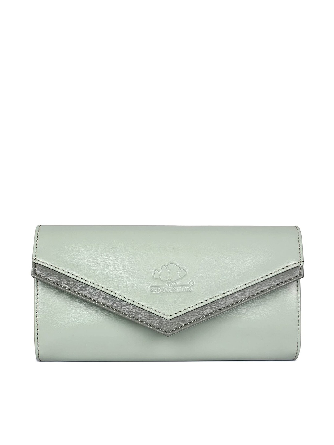 

THE CLOWNFISH Women Pistachio Green Two Fold Wallet