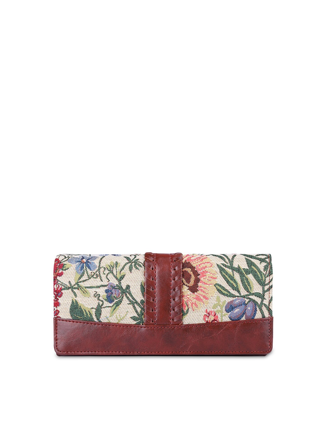 

THE CLOWNFISH Women Brown Floral Printed Envelope