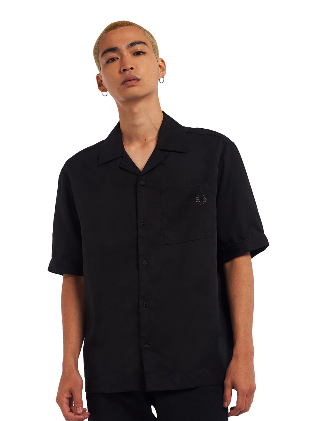 

Fred Perry Men Black Printed Casual Shirt