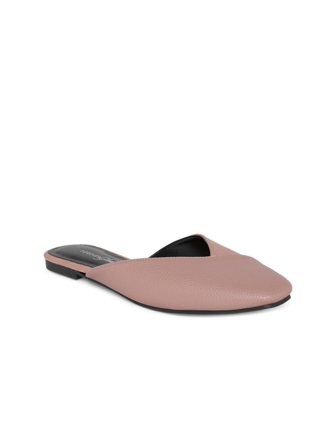 

Forever Glam by Pantaloons Women Pink Solid PU Mules