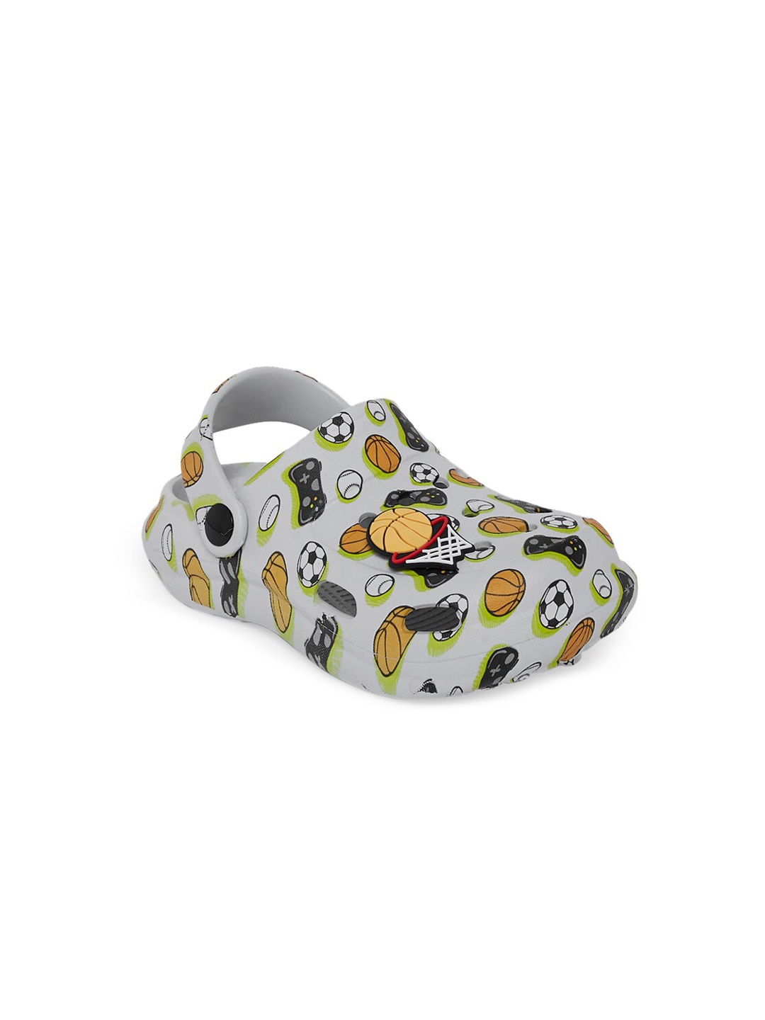 

Pantaloons Junior Boys White Printed Clogs