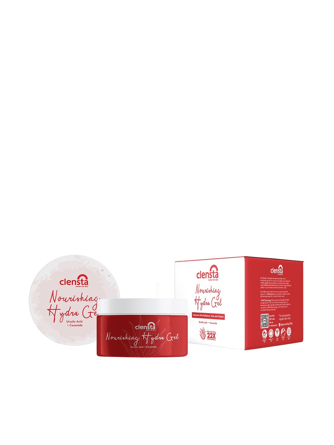 

Clensta Nourishing Hydra Gel-30 gm With Hydrating Face Moisturizer, White