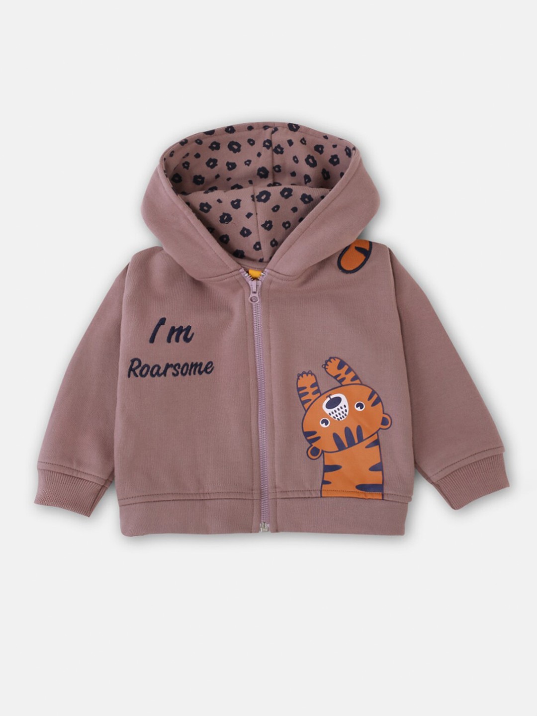 

Cuddles for Cubs Unisex Kids Camel Brown Printed Sweatshirt