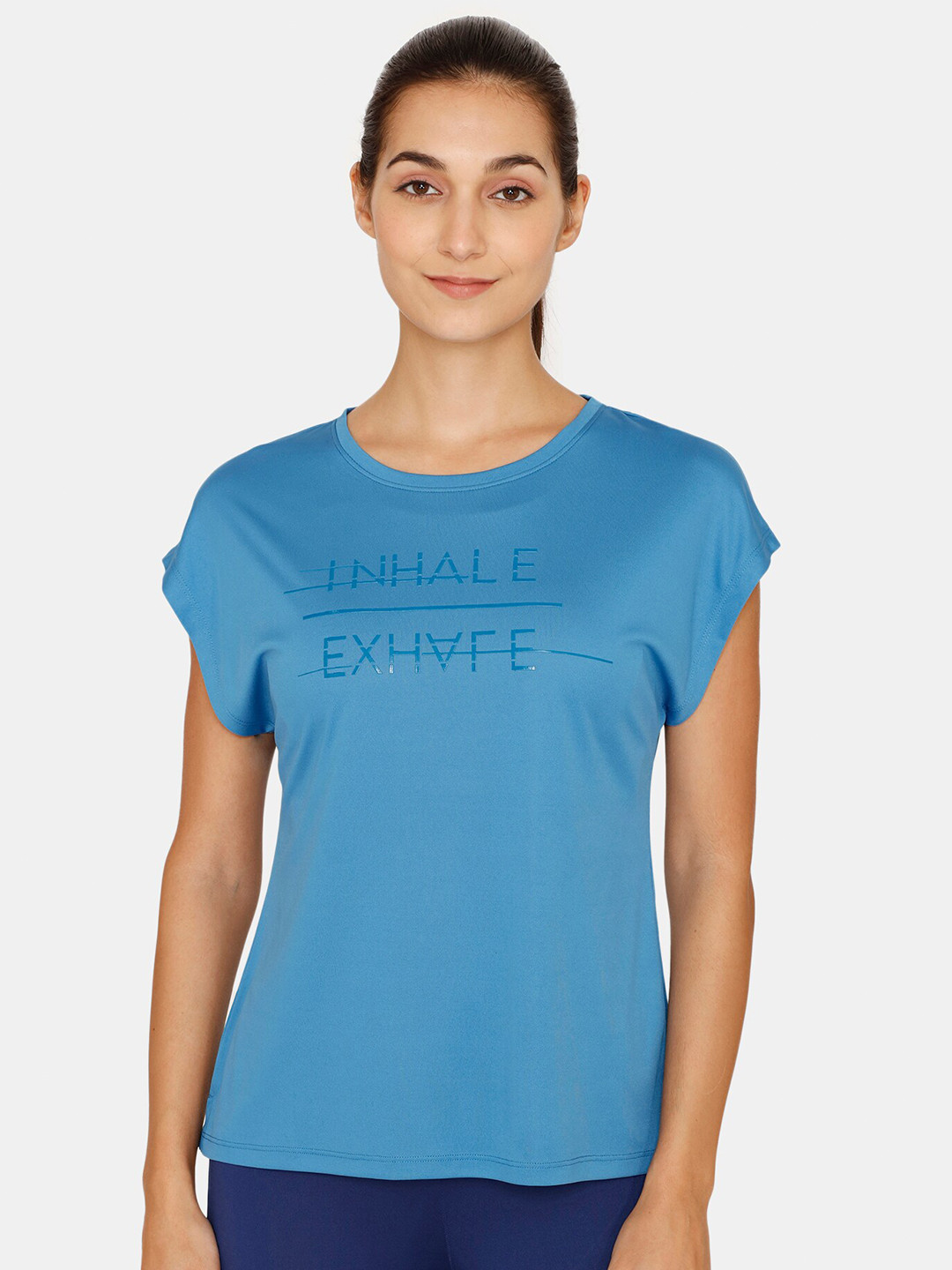 

Zelocity by Zivame Women Blue Print Top