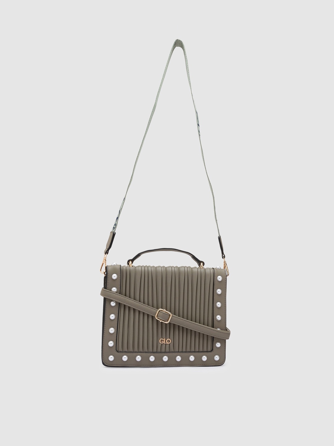 

Globus Green Textured PU Structured Sling Bag