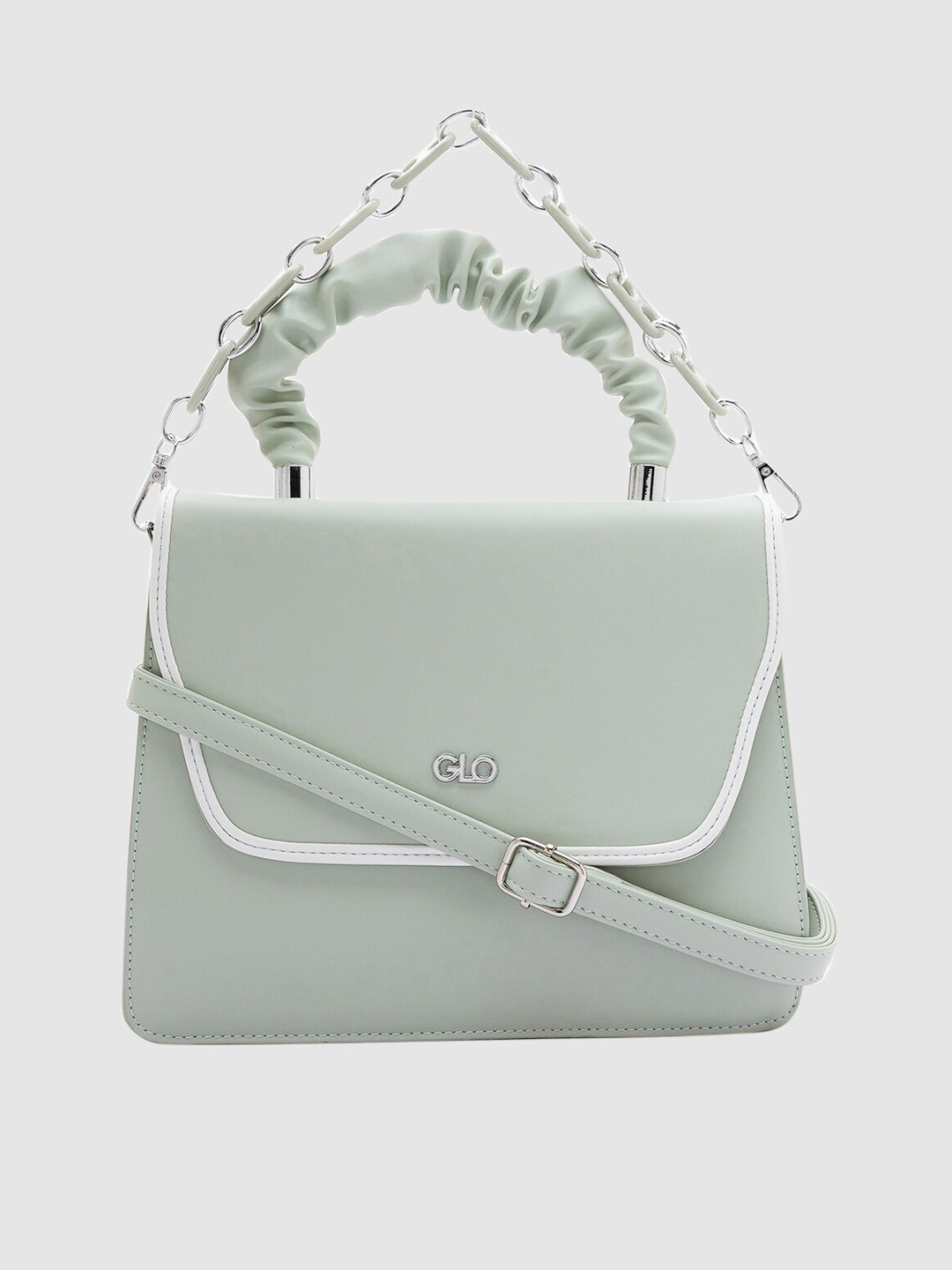 

Globus Green PU Oversized Bucket Satchel