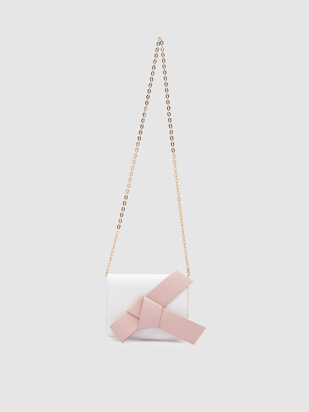 

Globus Women White PU Structured Sling Bag