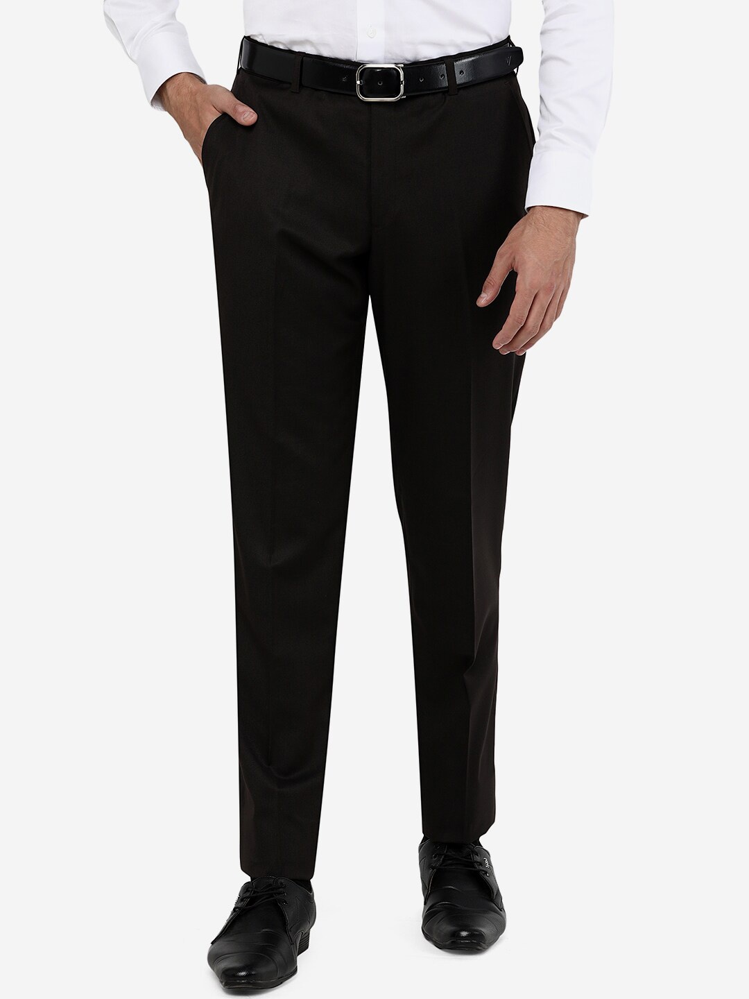 

JADE BLUE Men Brown Trousers