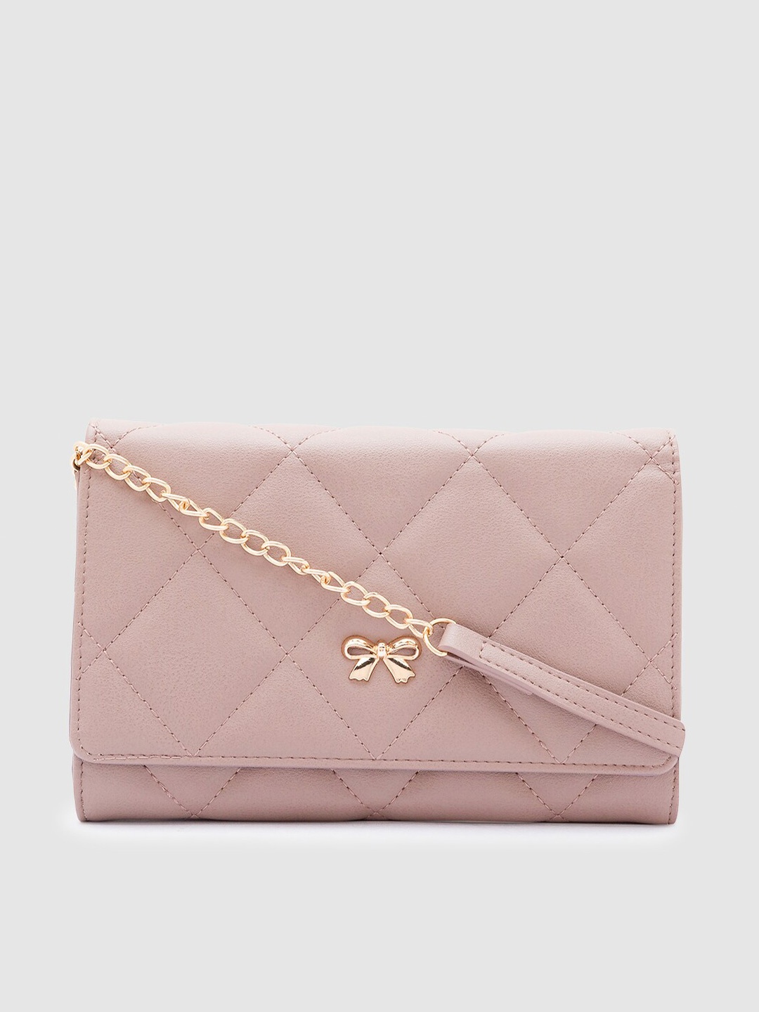 

Globus Women Pink Quilted PU Envelope
