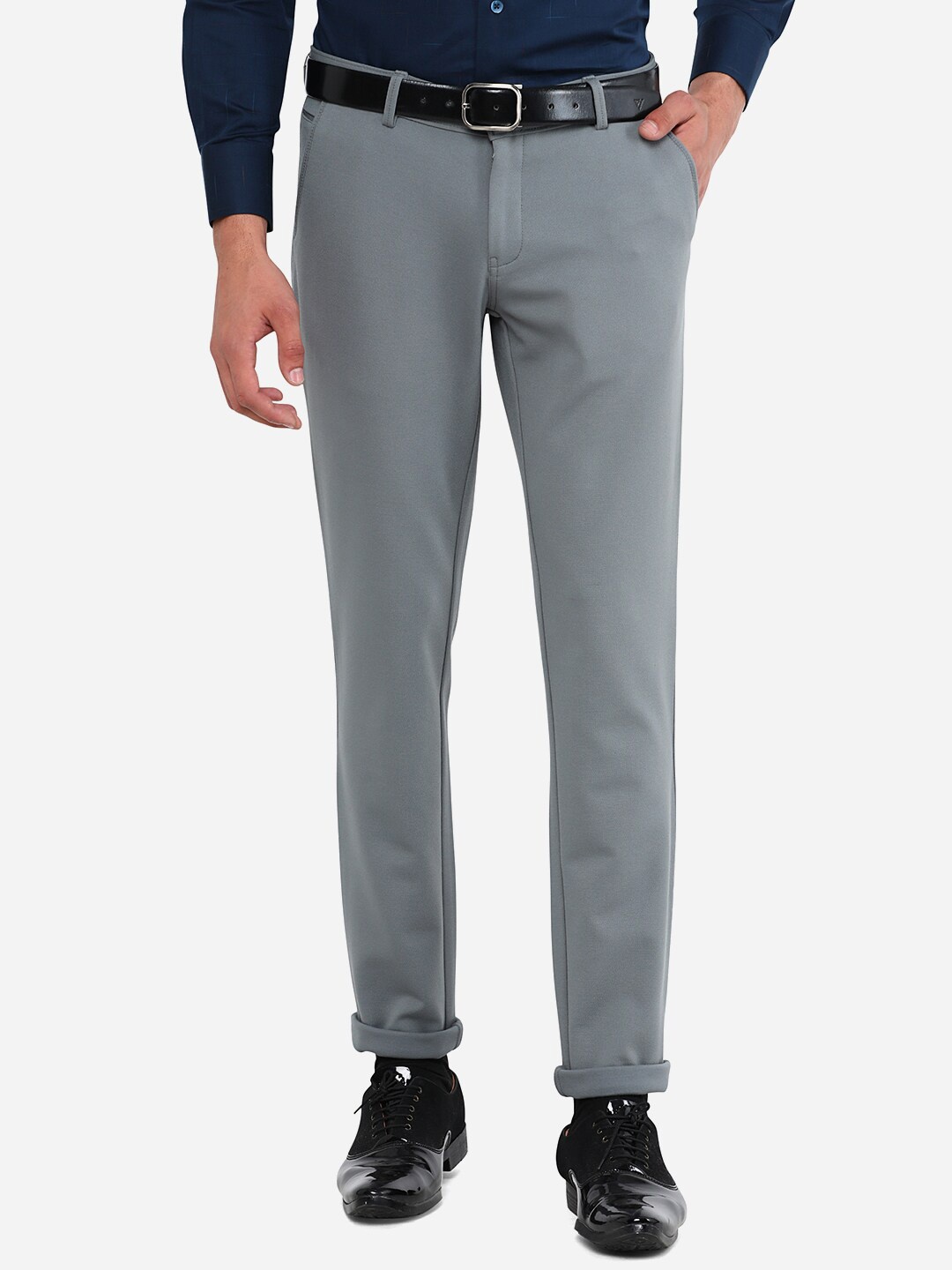 

JB STUDIO Men Blue Slim Fit Formal Trouser