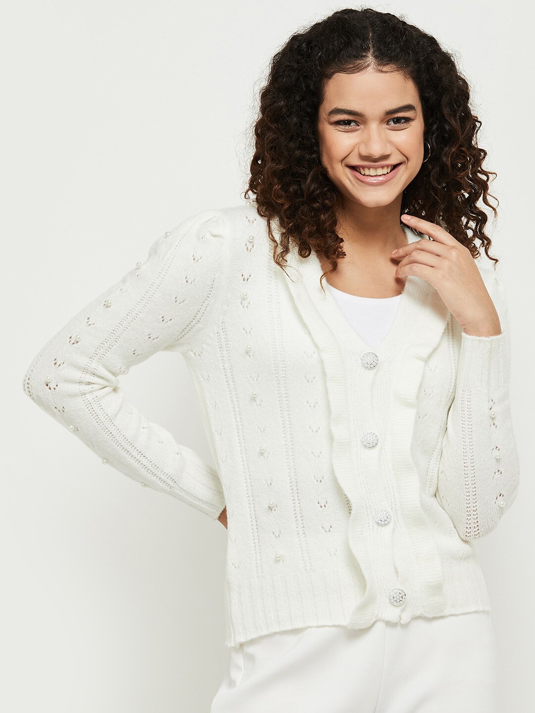 

max Women Off White Cardigan