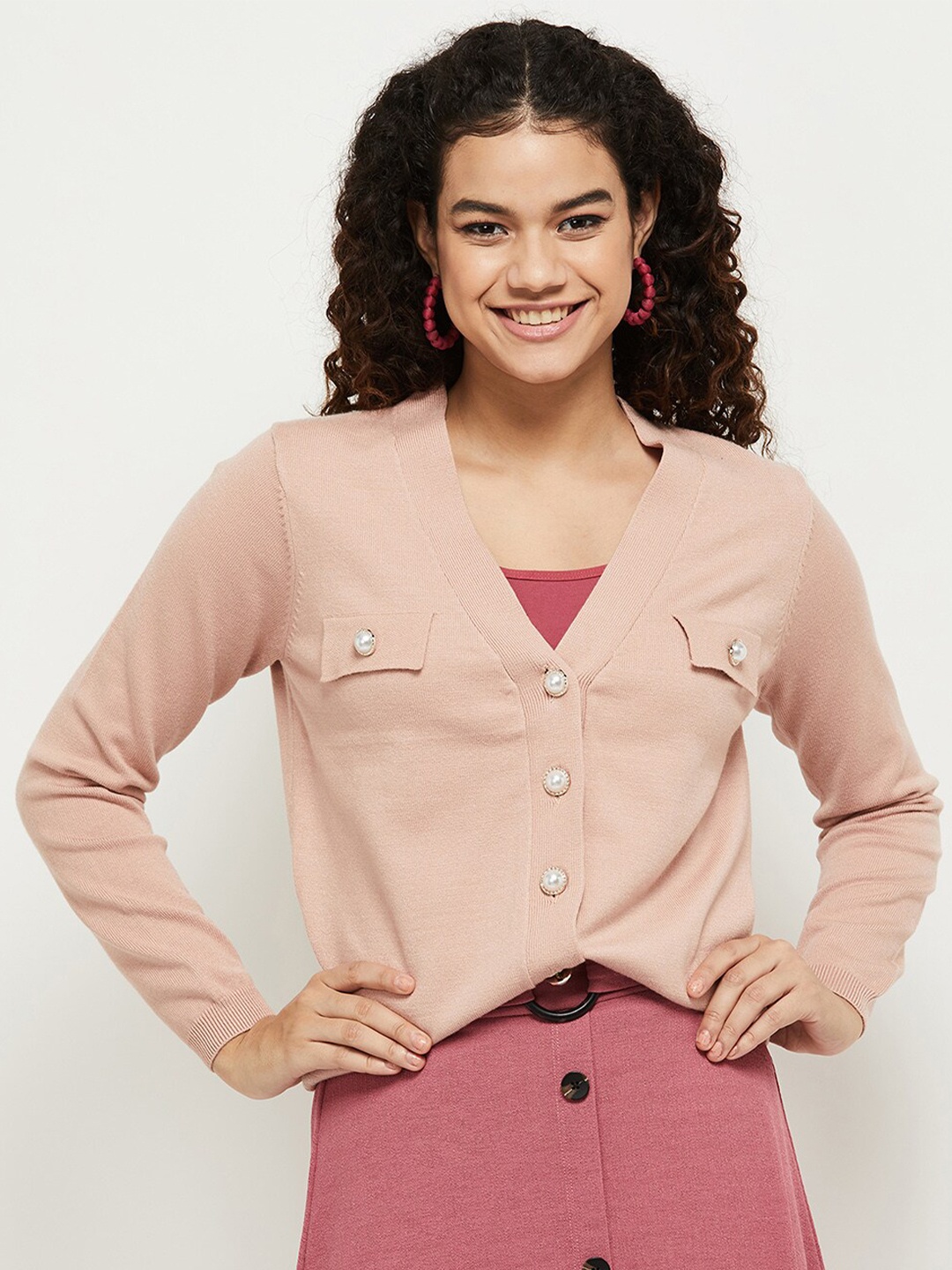 

max Women Pink Cardigan