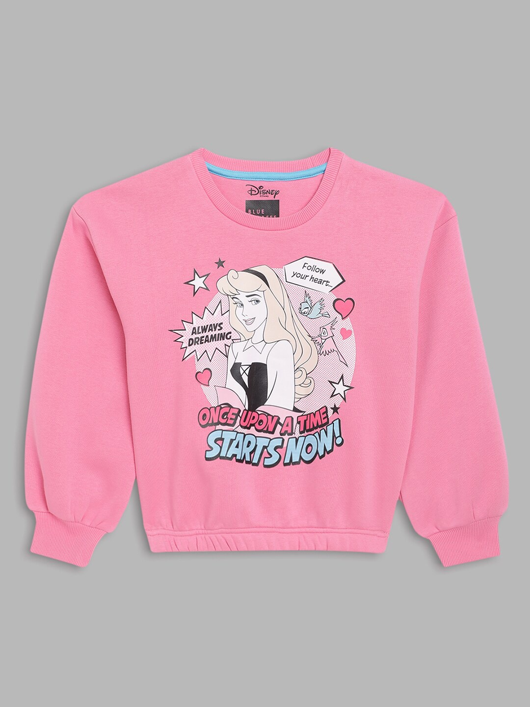 

Blue Giraffe Girls Pink Printed Sweatshirt