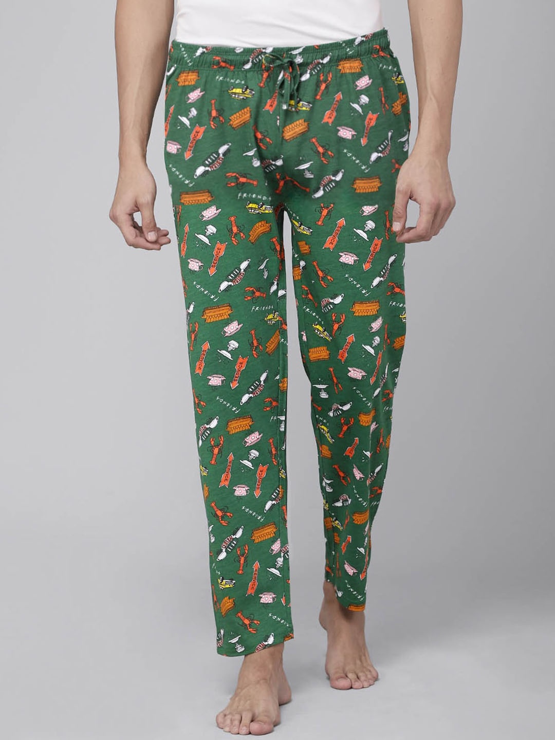 

Free Authority Men Green Friends Printed Lounge Pants