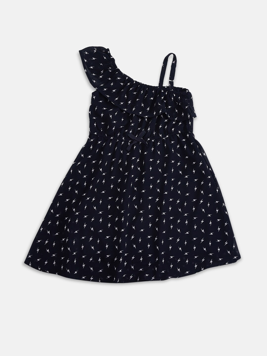 

Pantaloons Junior Girls Black & White Dress