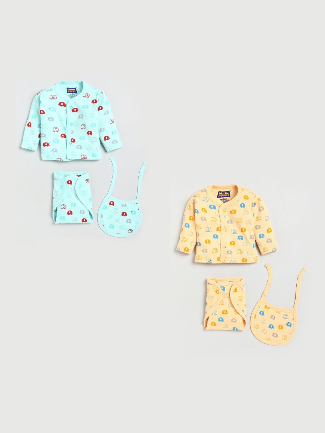 

Nottie Planet Unisex Kids Assorted Pack of 2 Pure Cotton Printed Top
