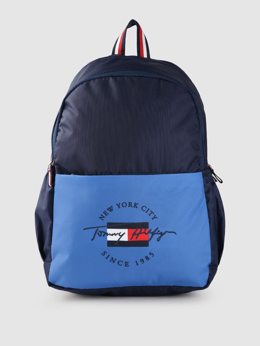 Tommy Hilfiger Unisex Navy Blue Colourblocked Backpack