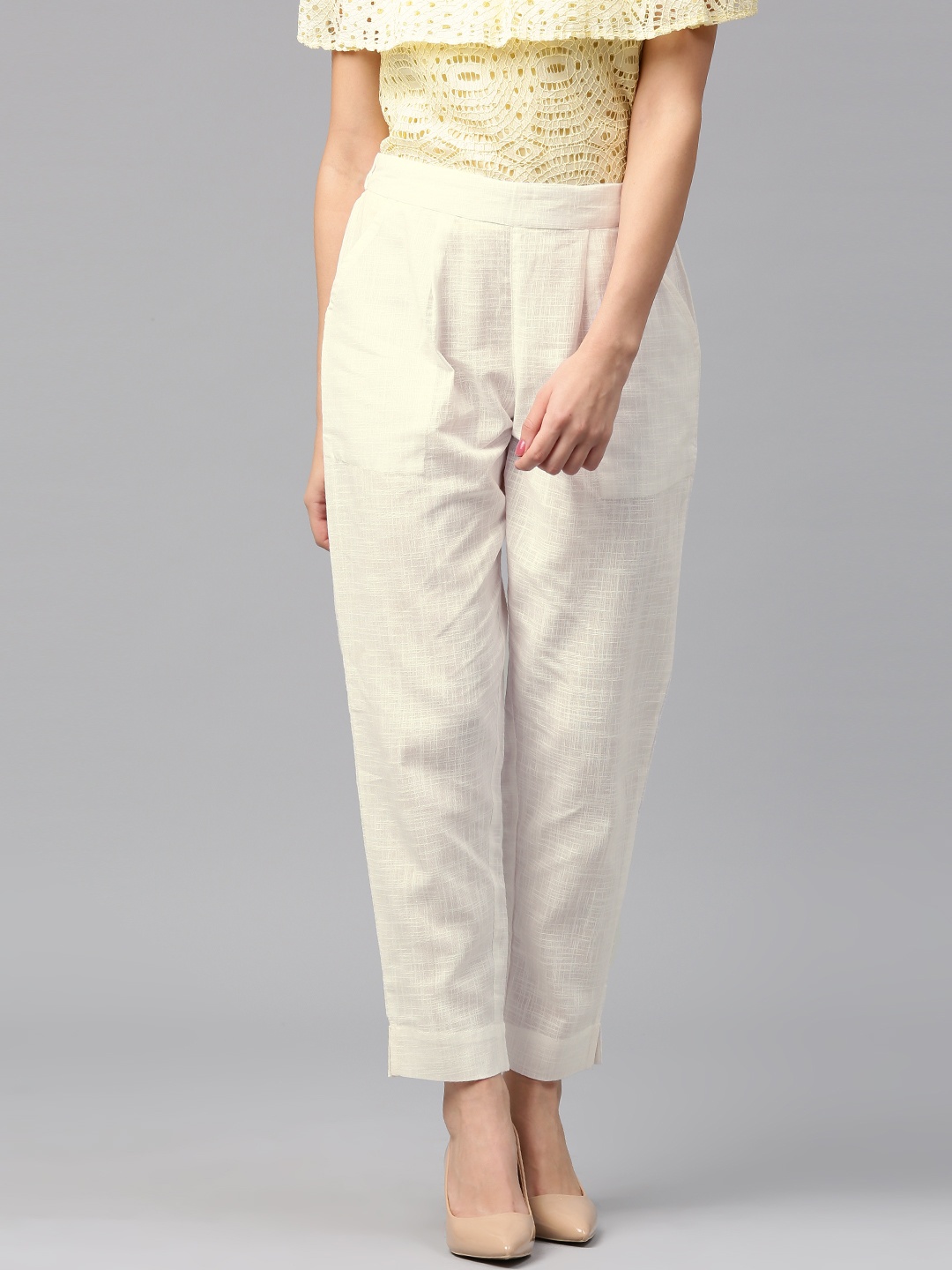 

Jaipur Kurti Women White Trousers