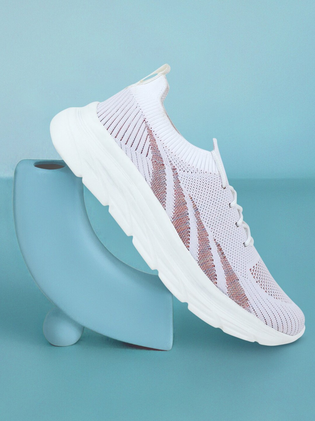 

Champs Men White Mesh Running Non-Marking Shoes